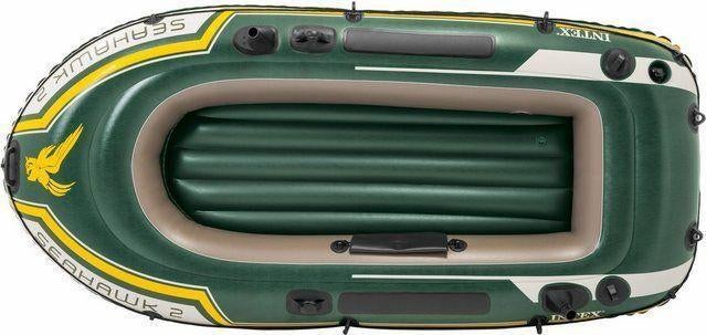 Rubberboot 2 personen groen, Ophalen, Zo goed als nieuw, Enkelbladige peddel