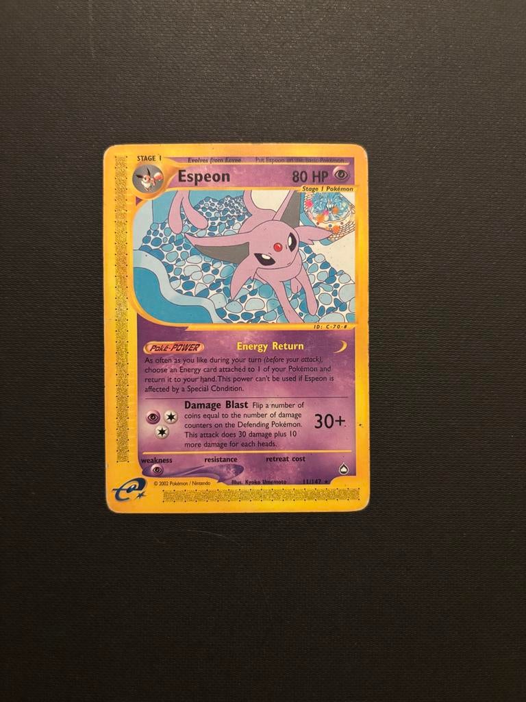 Pokémon Espeon 10/147, Ophalen of Verzenden, Zo goed als nieuw, Losse kaart, Foil