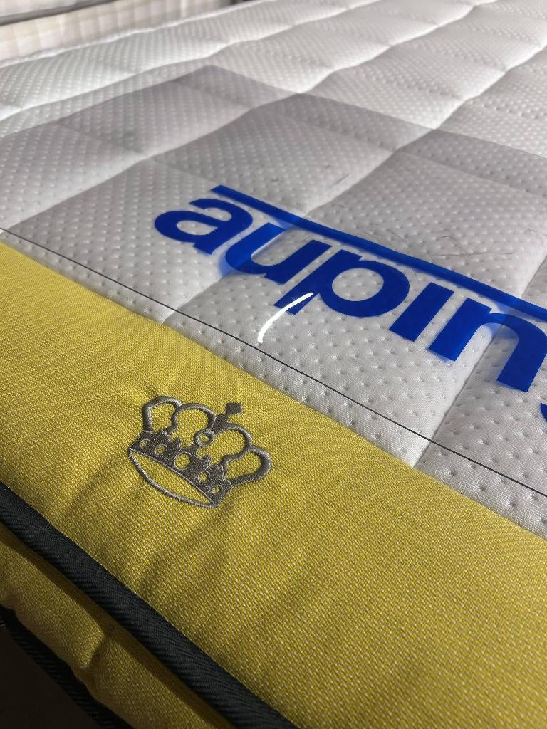 Luxe Auping Kiruna Boxspring 140x200 'Firm' Inclusief Topper, Huis en Inrichting, Ophalen, Nieuw, 140 cm, Twijfelaar