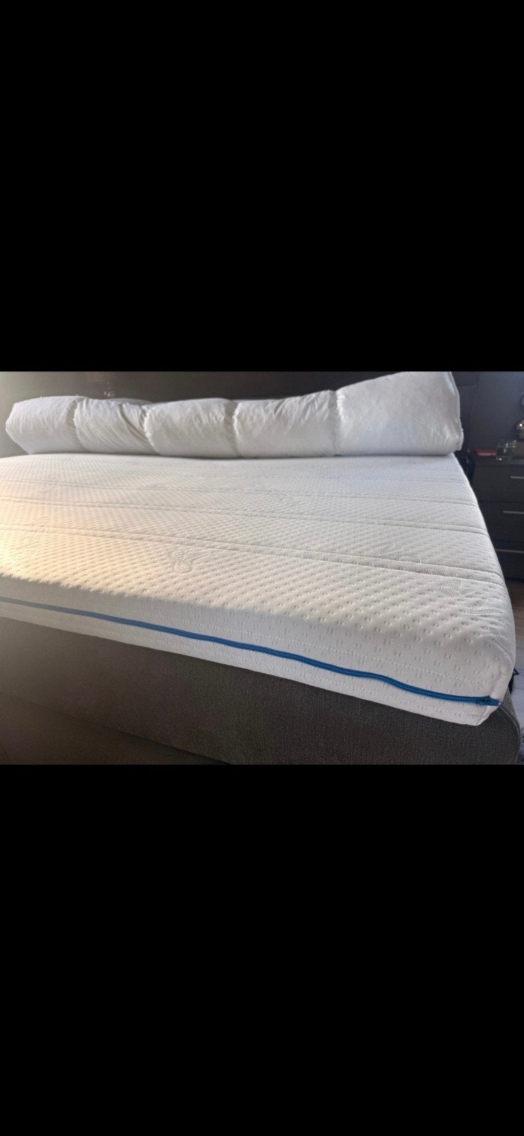 Topper koudschuim 180 /200, Ophalen, Zo goed als nieuw, Tweepersoons, 180 cm