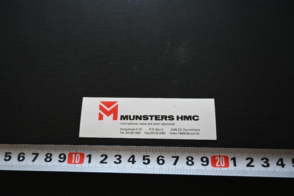 sticker erp munsters hmc int. crane and plant specialist, Ophalen, Zo goed als nieuw