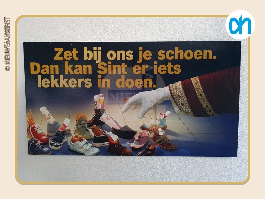 Albert Heijn reclamebord Sinterklaas Zet bij ons je schoen.., Verzenden, Nieuw