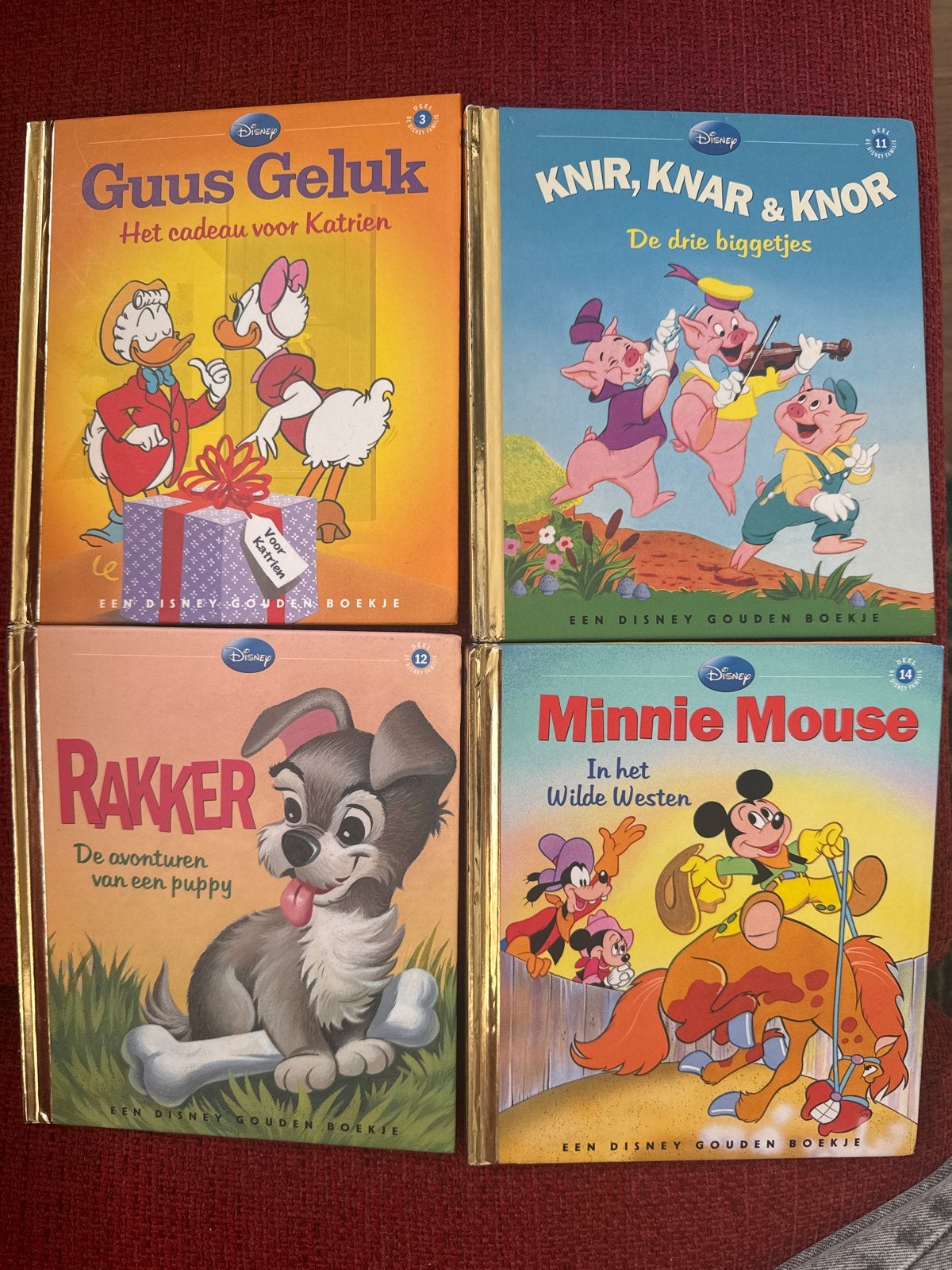4 Disney Gouden Boekjes: Guus Geluk, Knir Knor, Rakker, Minn, Ophalen of Verzenden, Zo goed als nieuw, 2 tot 3 jaar