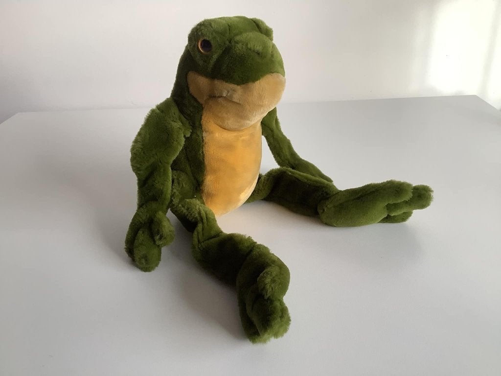 Vintage Steiff kikker “Cappy”, Ophalen of Verzenden, Zo goed als nieuw, Stoffen beer, Steiff