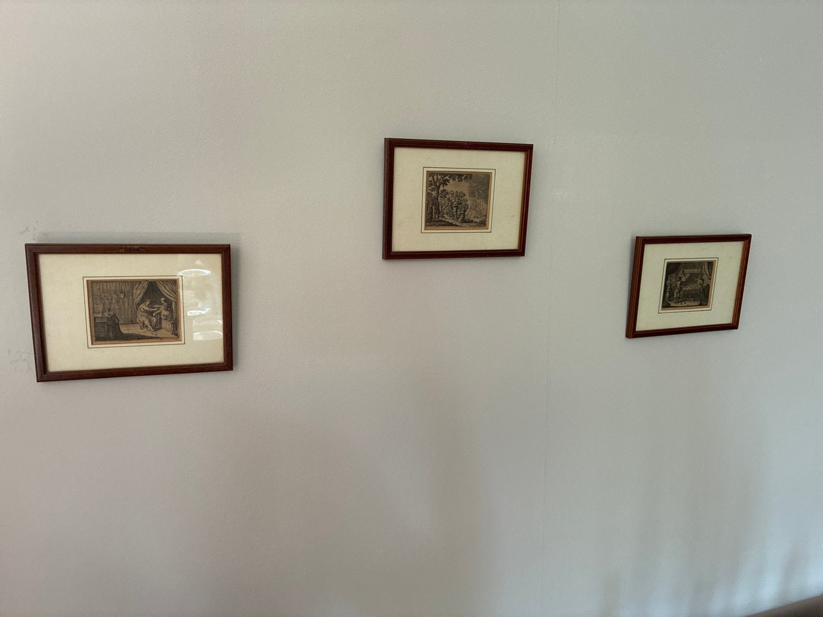 Set van 3 antieke gravures, Aesopos, Jacobus Harrewyn, 1693, Gravure, Ingelijst, Dagelijks leven, 1600 - 1699