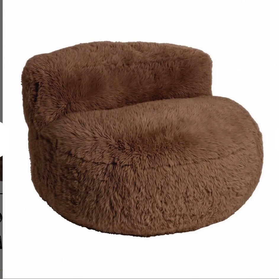 Sofa ( poef ) bruin teddy, nieuw !, Ophalen, Eenpersoons, Nieuw, Minder dan 150 cm