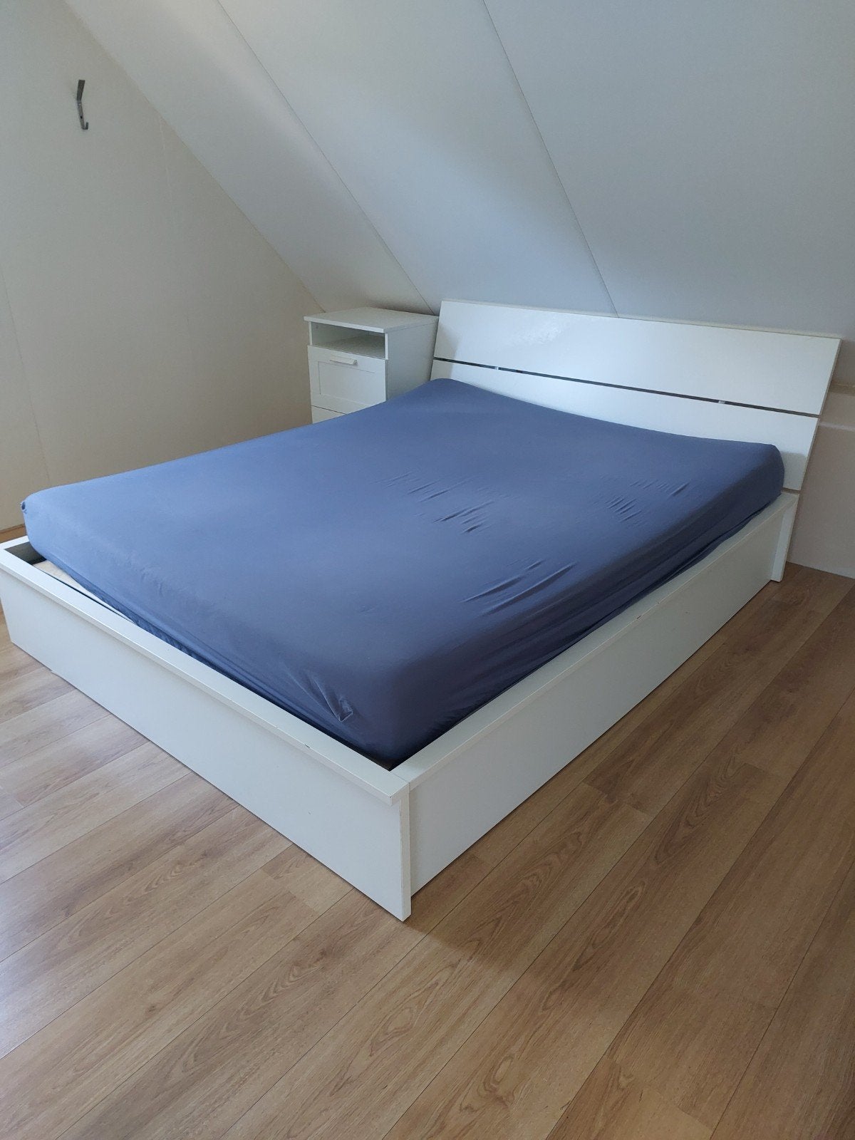 IKEA MALM Openklapbed 180x200 met opbergruimte, Huis en Inrichting, Ophalen, Gebruikt, Wit, Tweepersoons