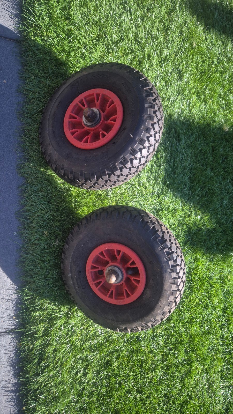 2  wielen voor bolderkar of karretje, Ophalen of Verzenden, Gebruikt