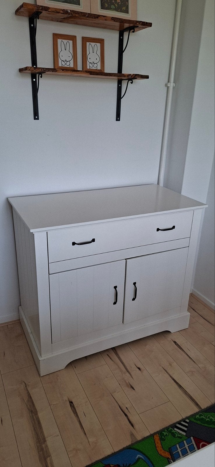 Witte commode/kast met lades en deuren - 90x102x53cm, Ophalen, Gebruikt, Modern, functioneel, 50 tot 100 cm
