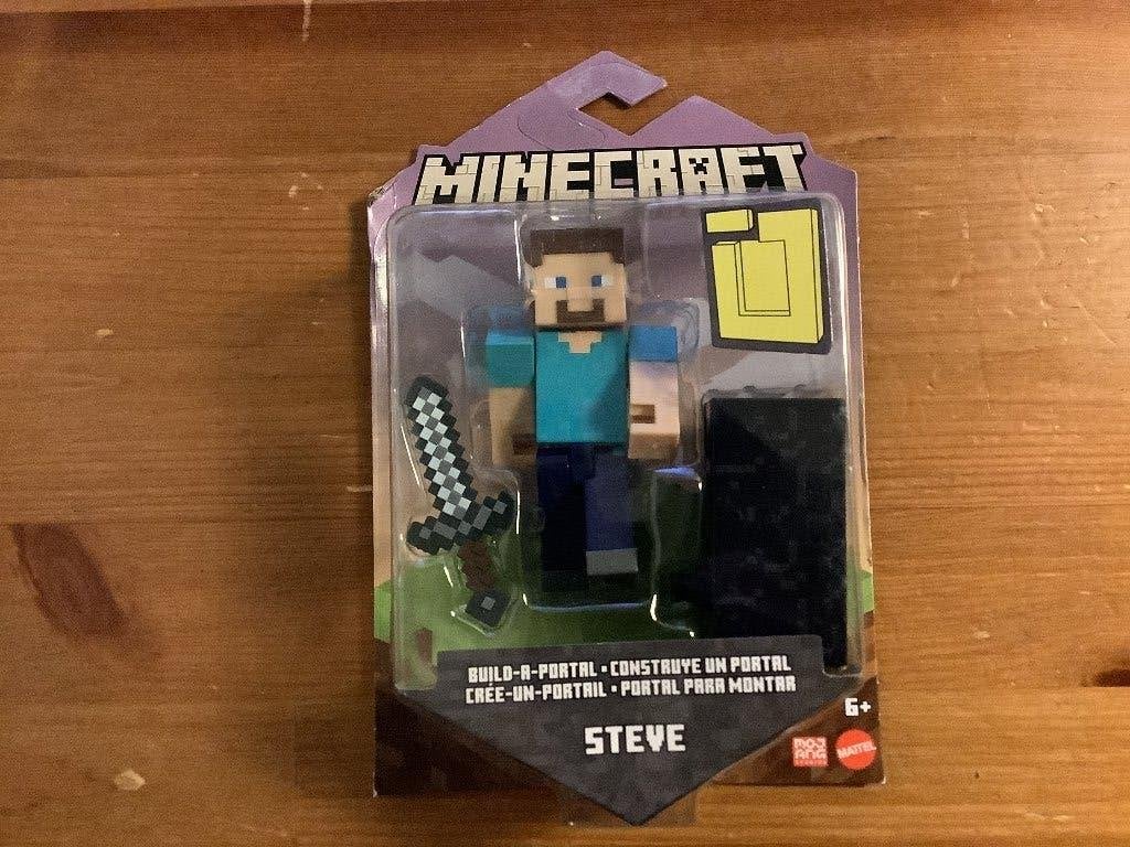 Mattel Minecraft actiefiguur Steve Build-A-Portal. Nieuw, Ophalen of Verzenden, Nieuw
