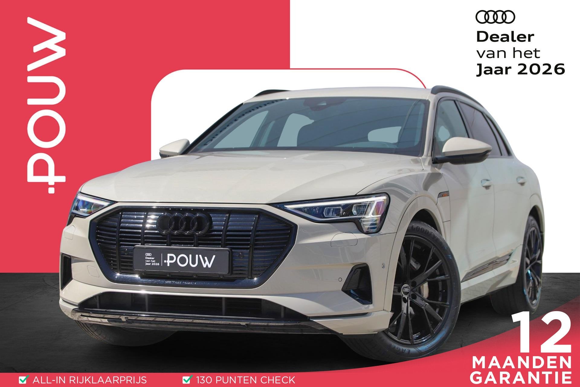 Audi e-tron 55 408pk quattro Business edition 95 kWh | Achte, Automaat, 131 €/maand, Stof, Zwart