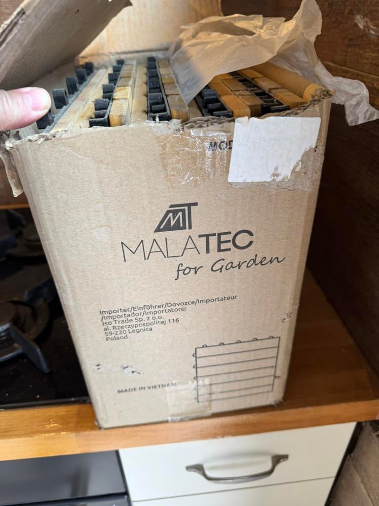 30 bij 30 tuintegels hout met klik, Doe-het-zelf en Verbouw, Tegels, Zo goed als nieuw, Overige materialen, 60 cm of meer, Minder dan 20 cm