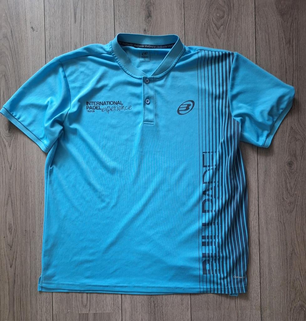 bullpadel dryfit polo blauw xl padel sportshirt, Blauw, Maat 56/58 (XL), Ophalen of Verzenden, Zo goed als nieuw