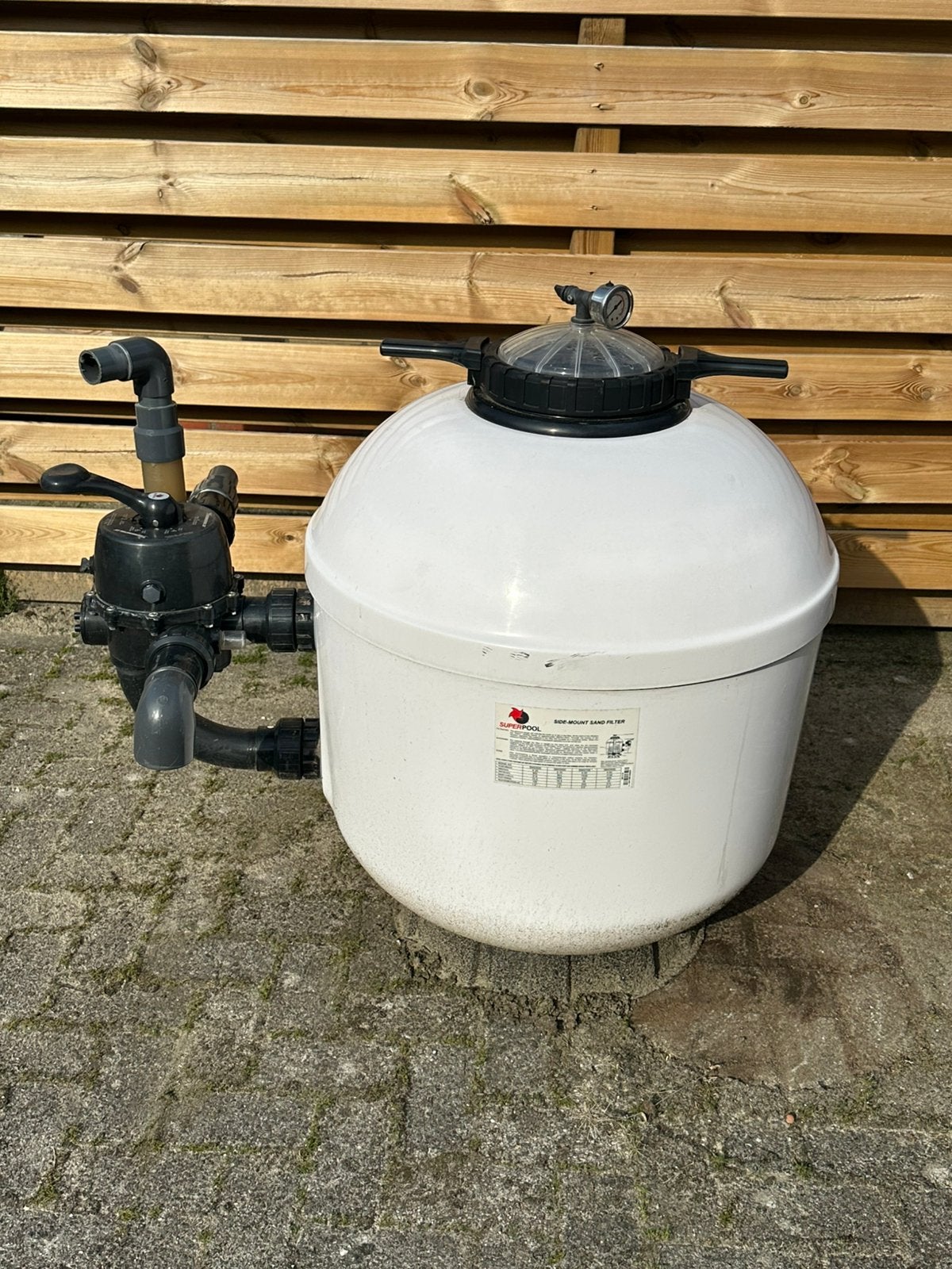 SuperPool SMG650 zandfilterinstallatie inclusief 6-wegkraan, Tuin en Terras, Ophalen, Zo goed als nieuw