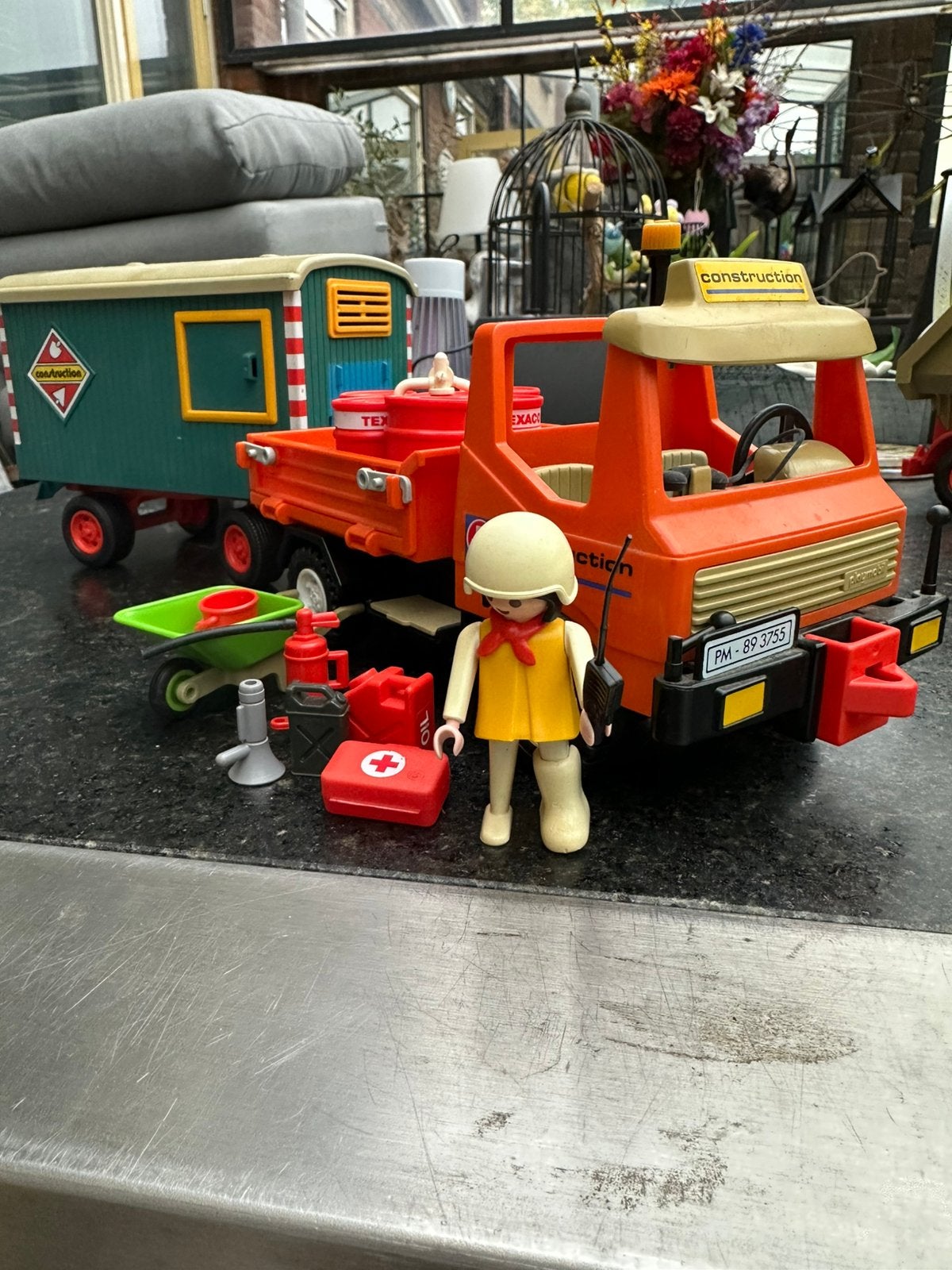 Playmobil auto met keet vintage, Ophalen of Verzenden, Gebruikt