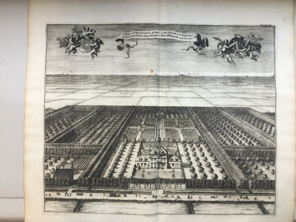 Koudekerke, Huis Steenhoove, 1696, Stadsgezicht, 1600 - 1699, 38 cm, 34 cm