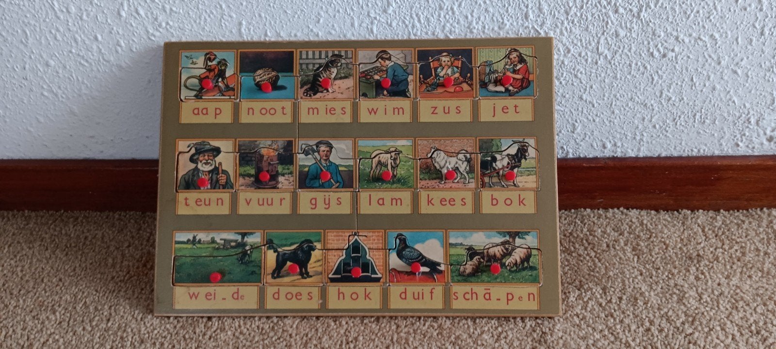 Vintage Tevens Leesplankje - Aap Noot Mies, Ophalen