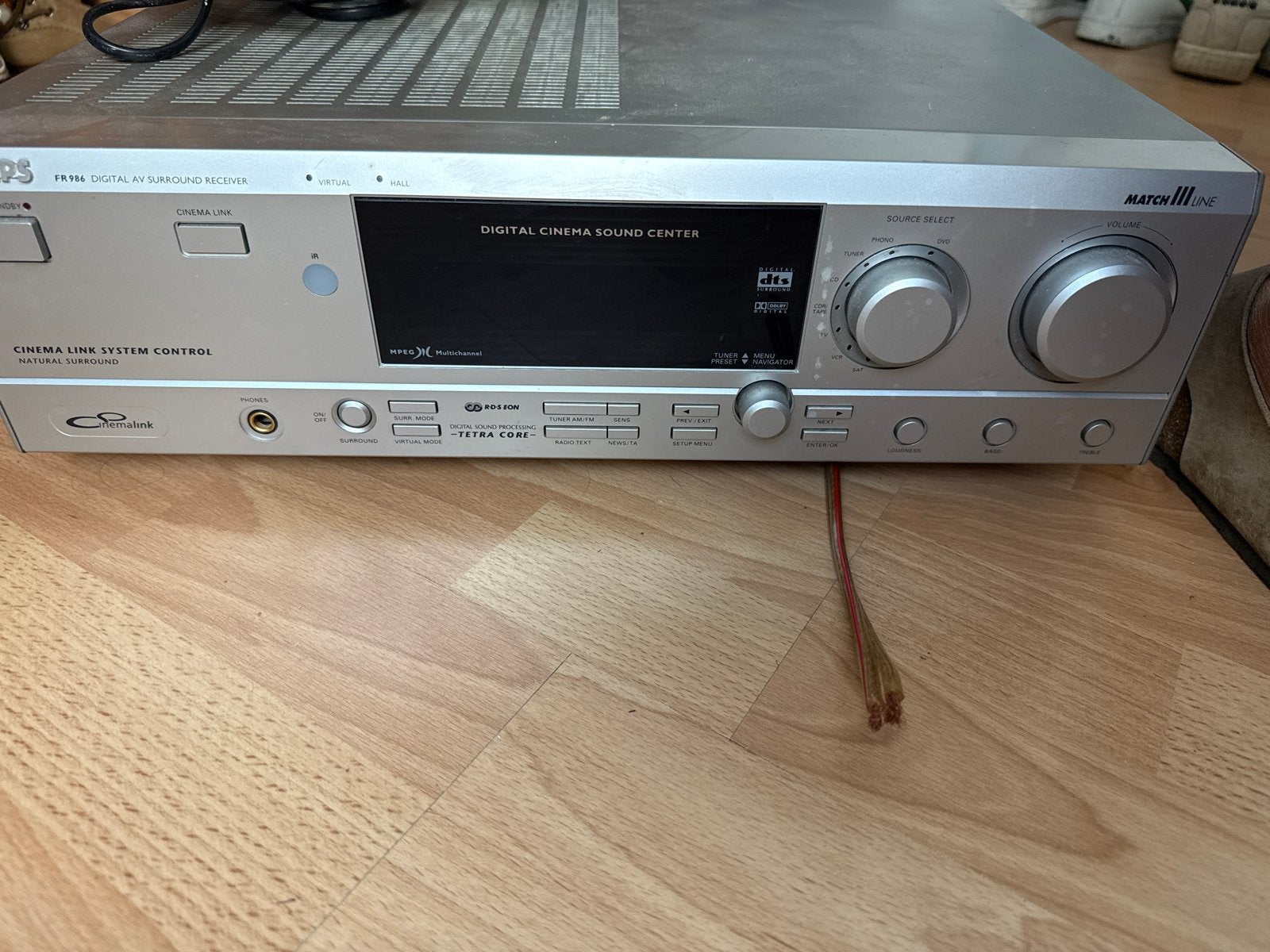 Philips FR966 Digital AV Surround Receiver met afstandsbedie, Gebruikt, 60 tot 120 watt, Ophalen, Overige merken