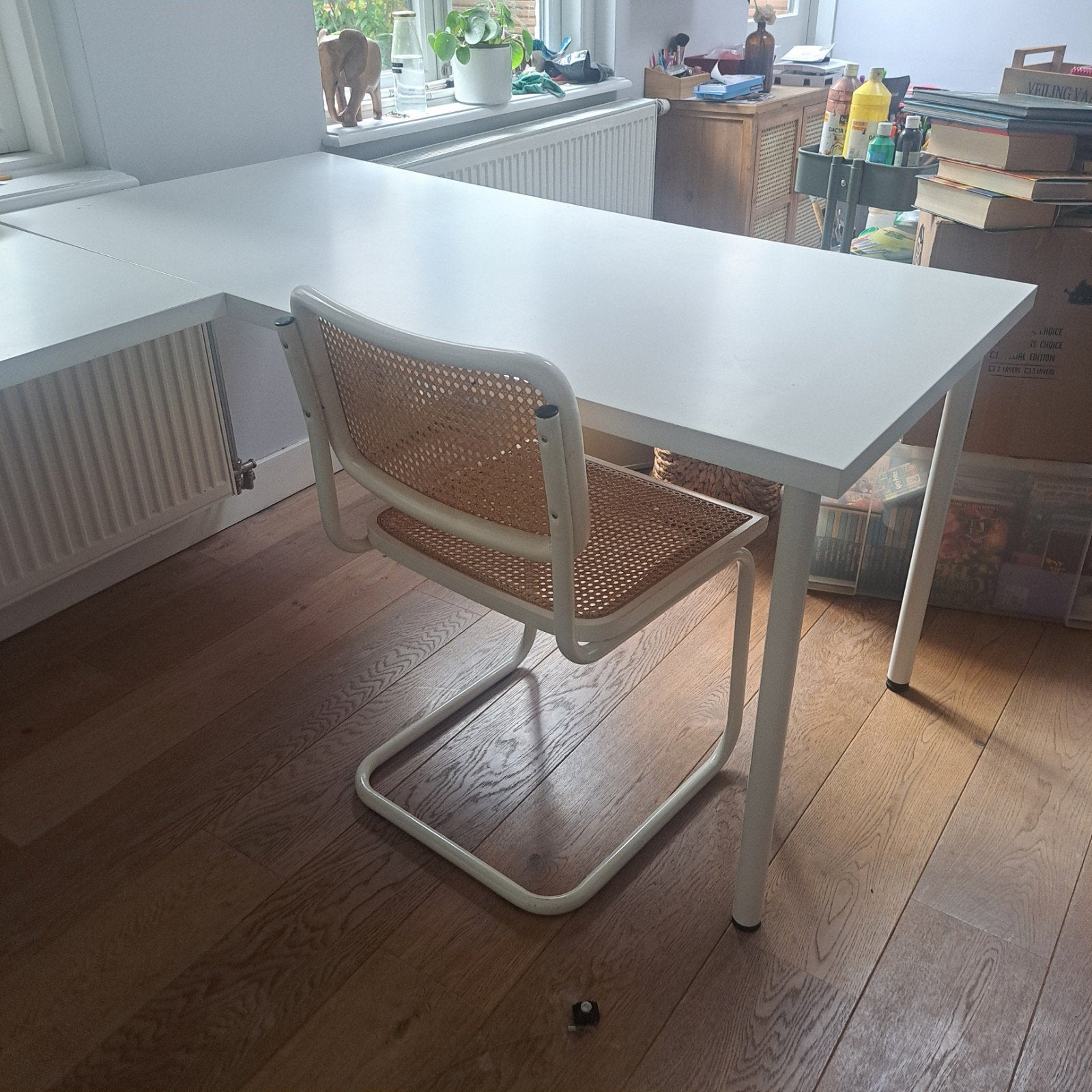 Ikea bureau - Tafelblad met 2 verstelbare poten - ideaal voo, Ophalen, Gebruikt