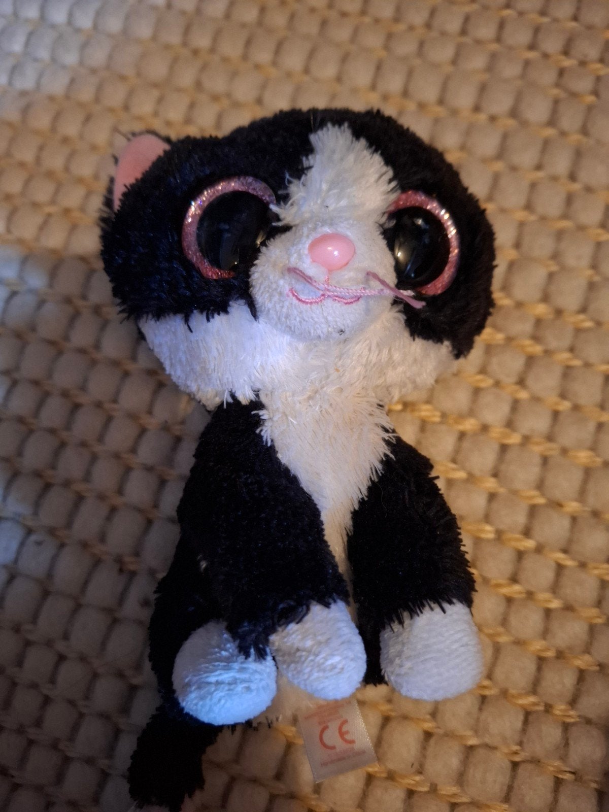 Ty Beanie Boo Kat Zwart Wit Gebruikt, Gebruikt, Zwart, Ophalen of Verzenden, Met label
