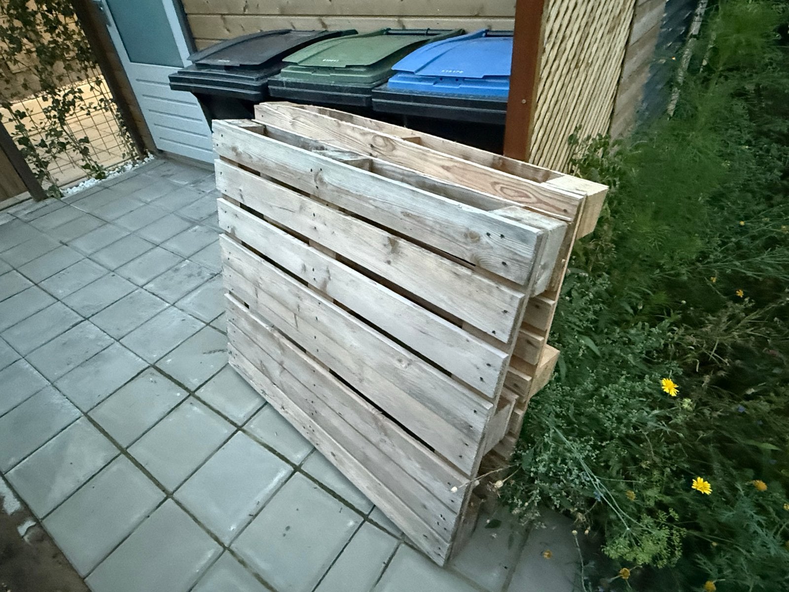 2 houten pallets, Ophalen, Gebruikt, 50 mm of meer, Pallet