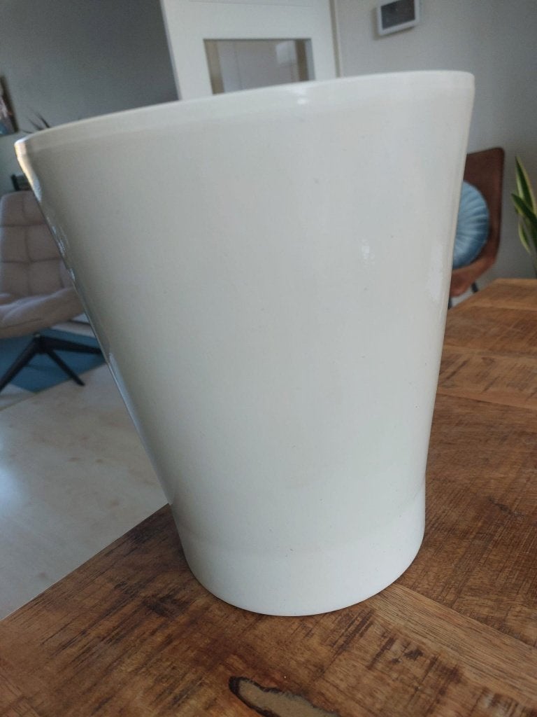 bloempot h 24 cm rond 20,5cm, Ophalen, Gebruikt, Wit