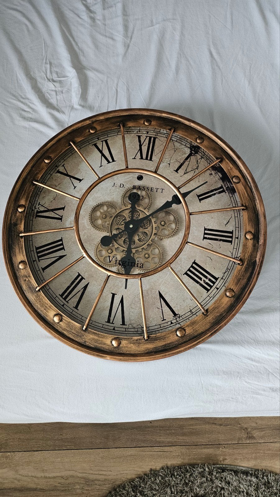Klok Alford koper ø 59,5 cm - Wandklok, Ophalen