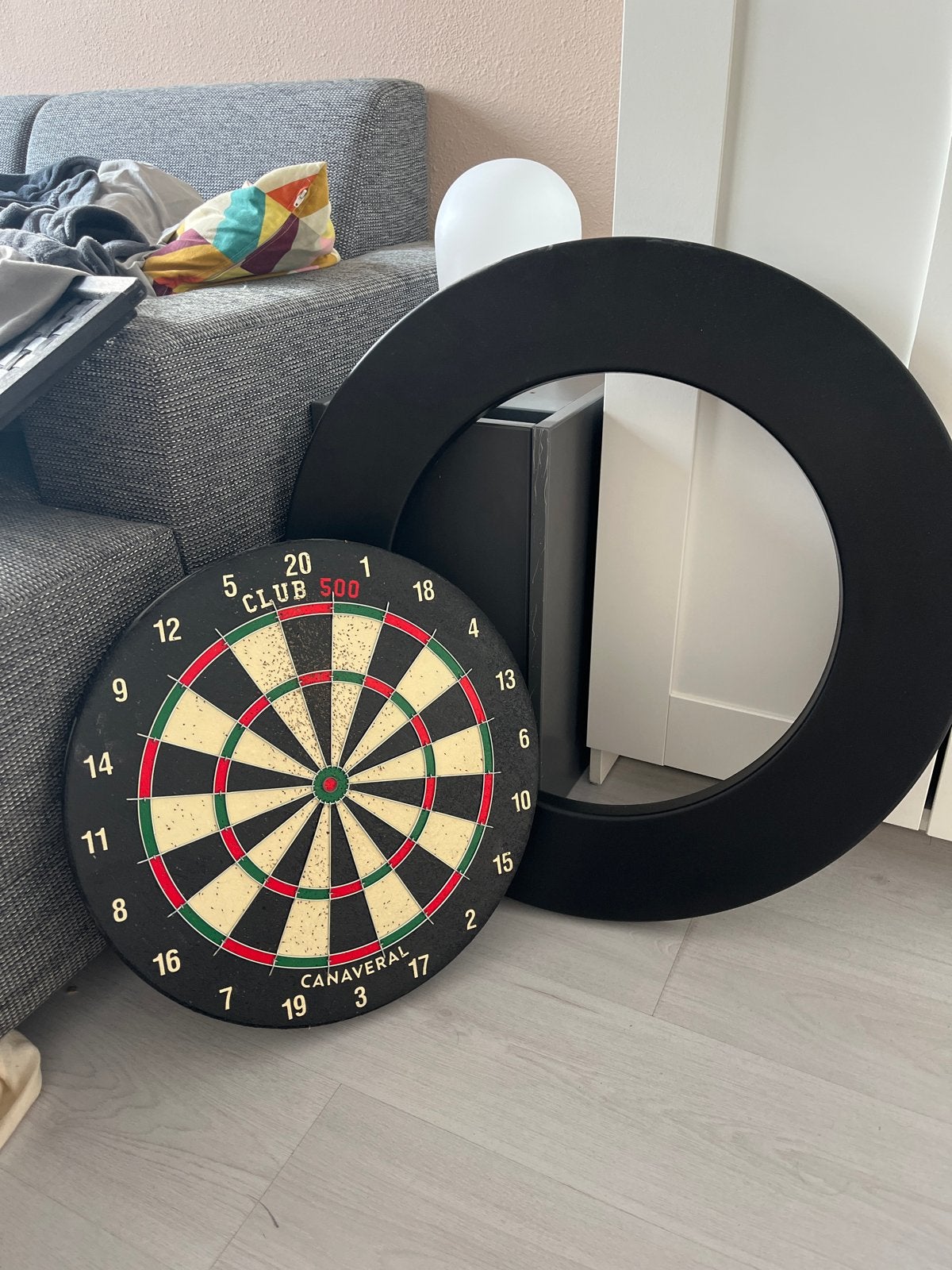 Dartbord met rubberen ring - Club 500 Canaveral, Ophalen, Gebruikt, Dartbord
