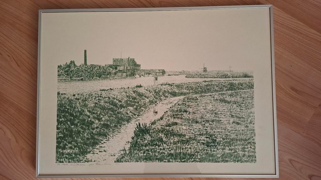 Frans Room - De Vrede Knollendam, 1950 - 1999, Ingelijst, Ophalen of Verzenden, Landschap