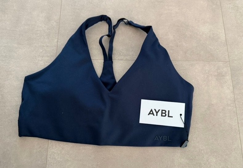 AYBL Sportbeha - Donkerblauw - Nieuw met kaartjes, Maat 38/40 (M), Blauw, Nieuw, Ophalen of Verzenden