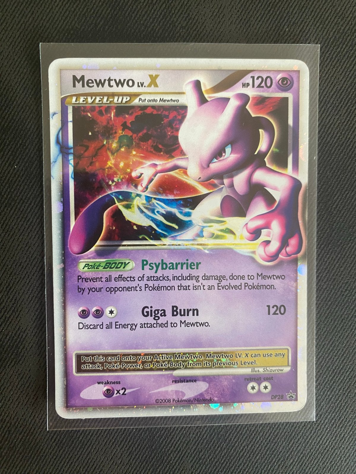 Mewtwo LV.X Pokémon Kaart - DP28 Promo (2008), Ophalen of Verzenden, Zo goed als nieuw, Losse kaart
