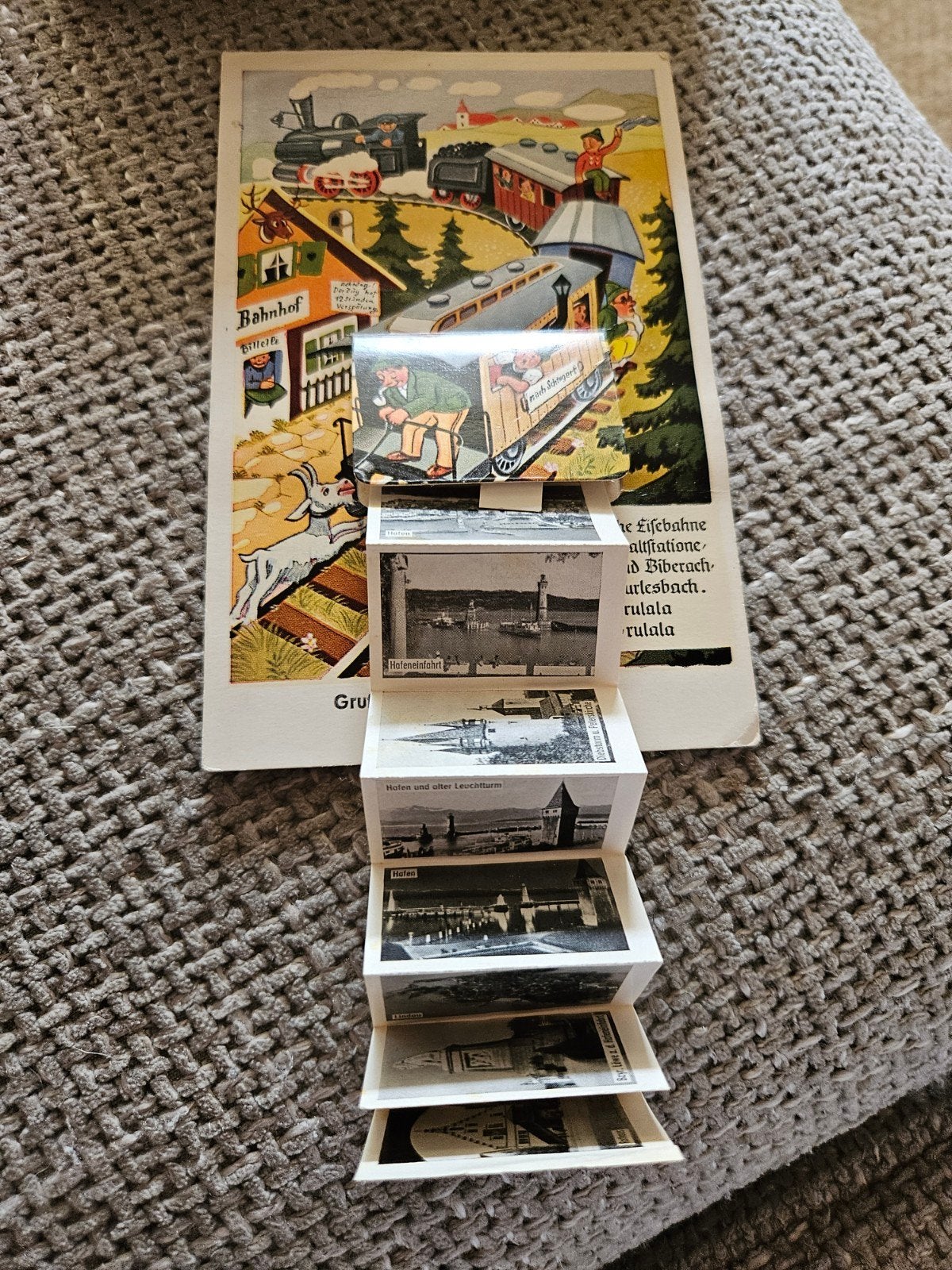 leporello ansichtkaart Lindau Bodensee, Verzamelen, Ophalen of Verzenden, Voor 1920, Gelopen