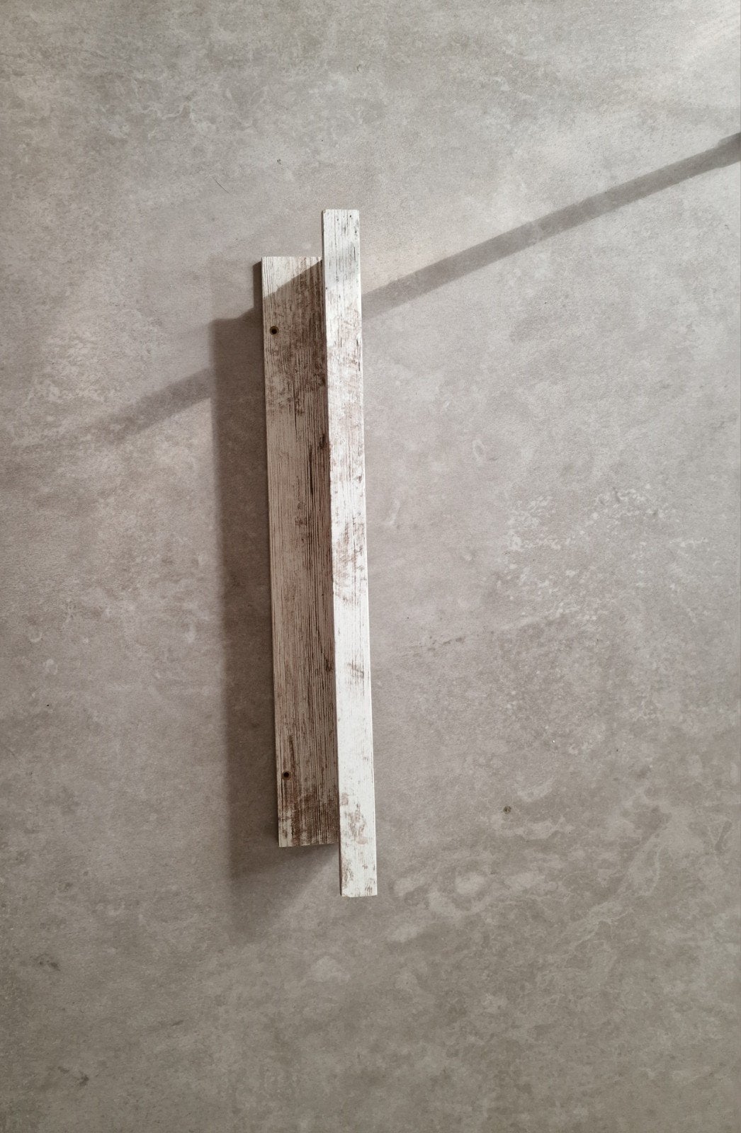 Decoratieve houten plank - wit met verweerde look, Ophalen, Gebruikt, Minder dan 25 mm, Plank