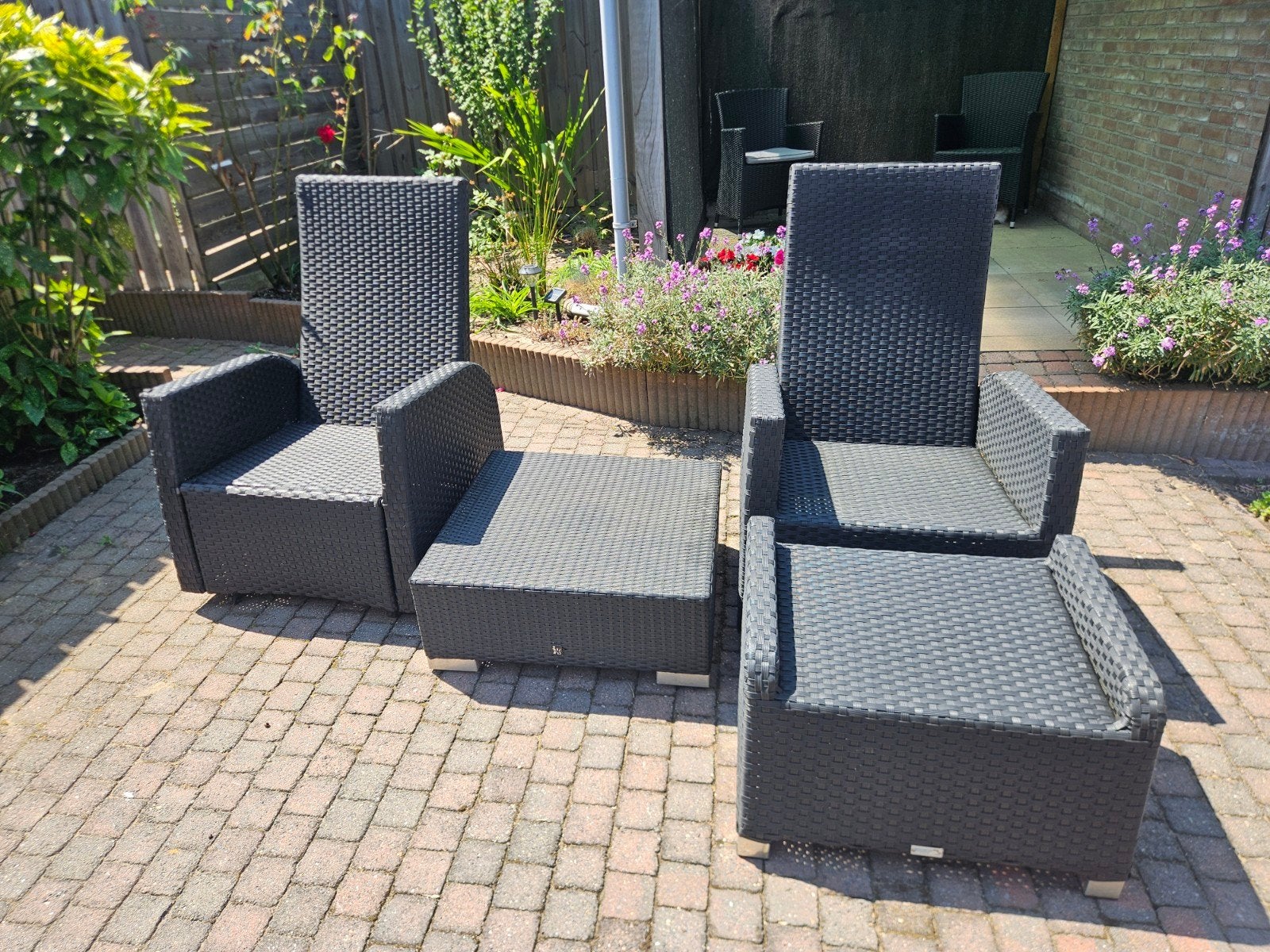 Mooie Tuindeco wicker tuinset, Tuin en Terras, Gebruikt, Wicker, Tuinset, Ophalen