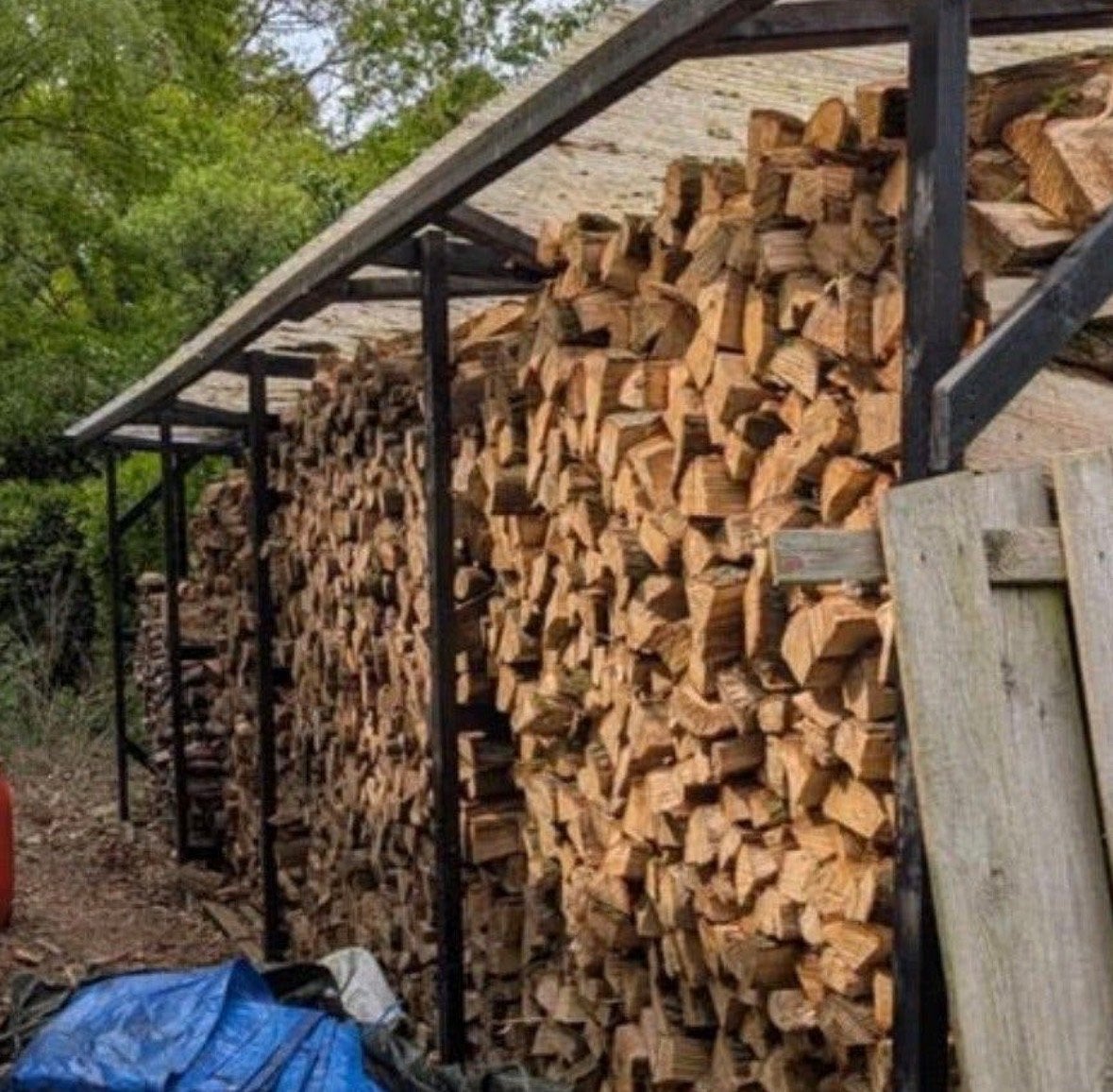 Gekloofd brandhout - naaldhout en meer, Tuin en Terras, 6 m³ of meer, Ophalen, Eikenhout, Blokken