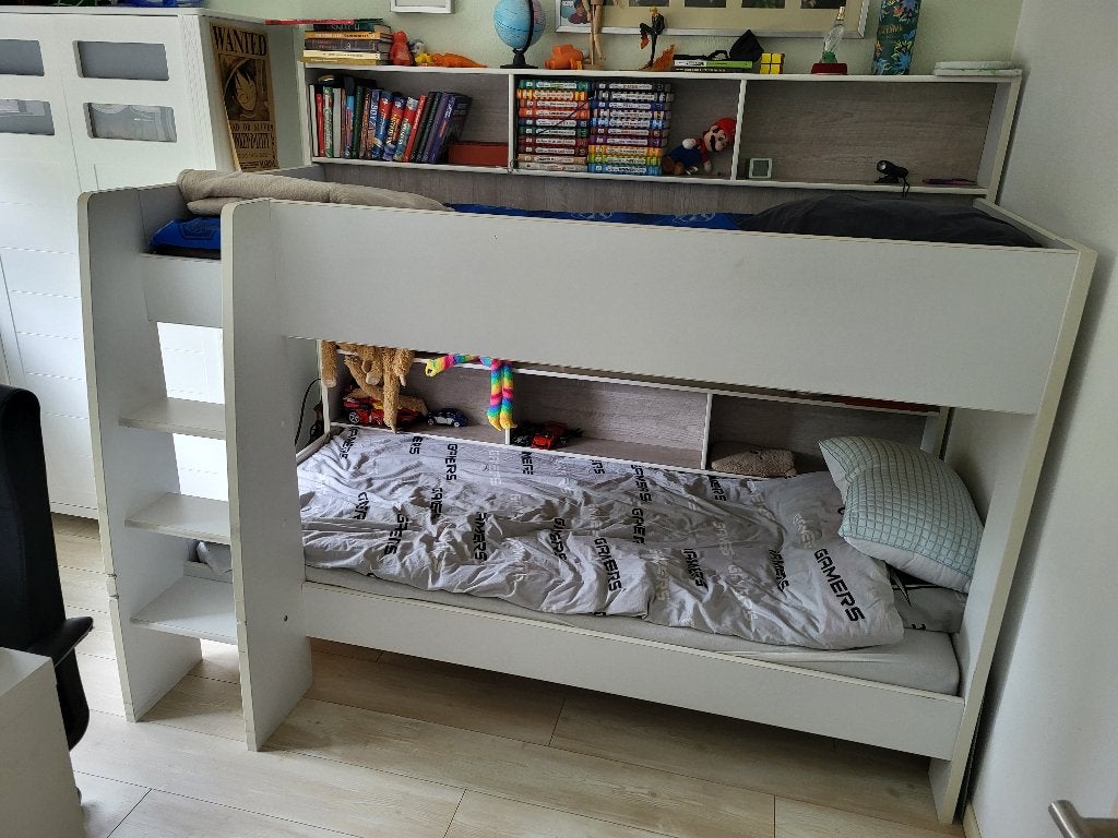 Stapelbed, Huis en Inrichting, Slaapkamer | Stapelbedden en Hoogslapers, Ophalen, Gebruikt, 90 cm, Tweepersoons