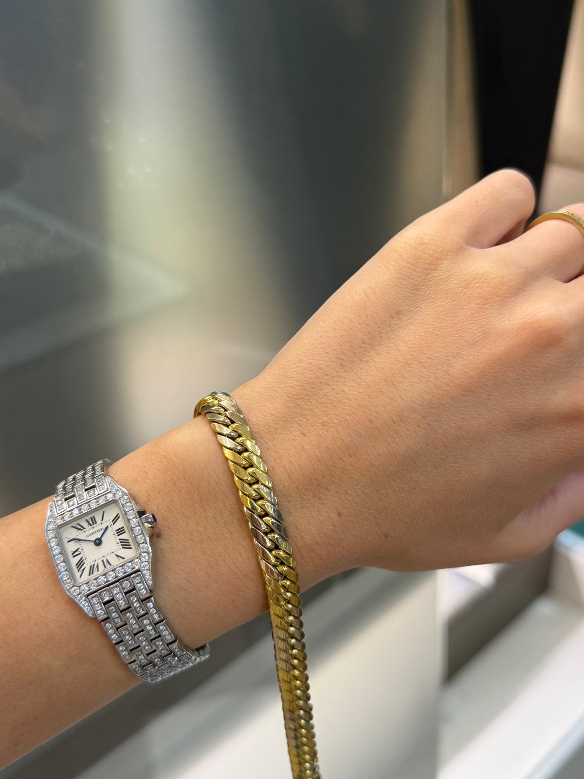 18KT Goud - 28.4 Gram - Ketting - Armband - Vrouwenset, Ophalen, Nieuw, Goud