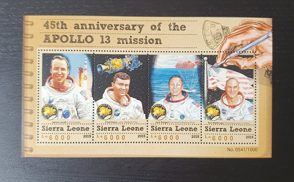Sierra Leone 2015 Ruimtevaart Apollo 13 Michel 6642-6645 pf, Verzenden, Overige landen, Postfris