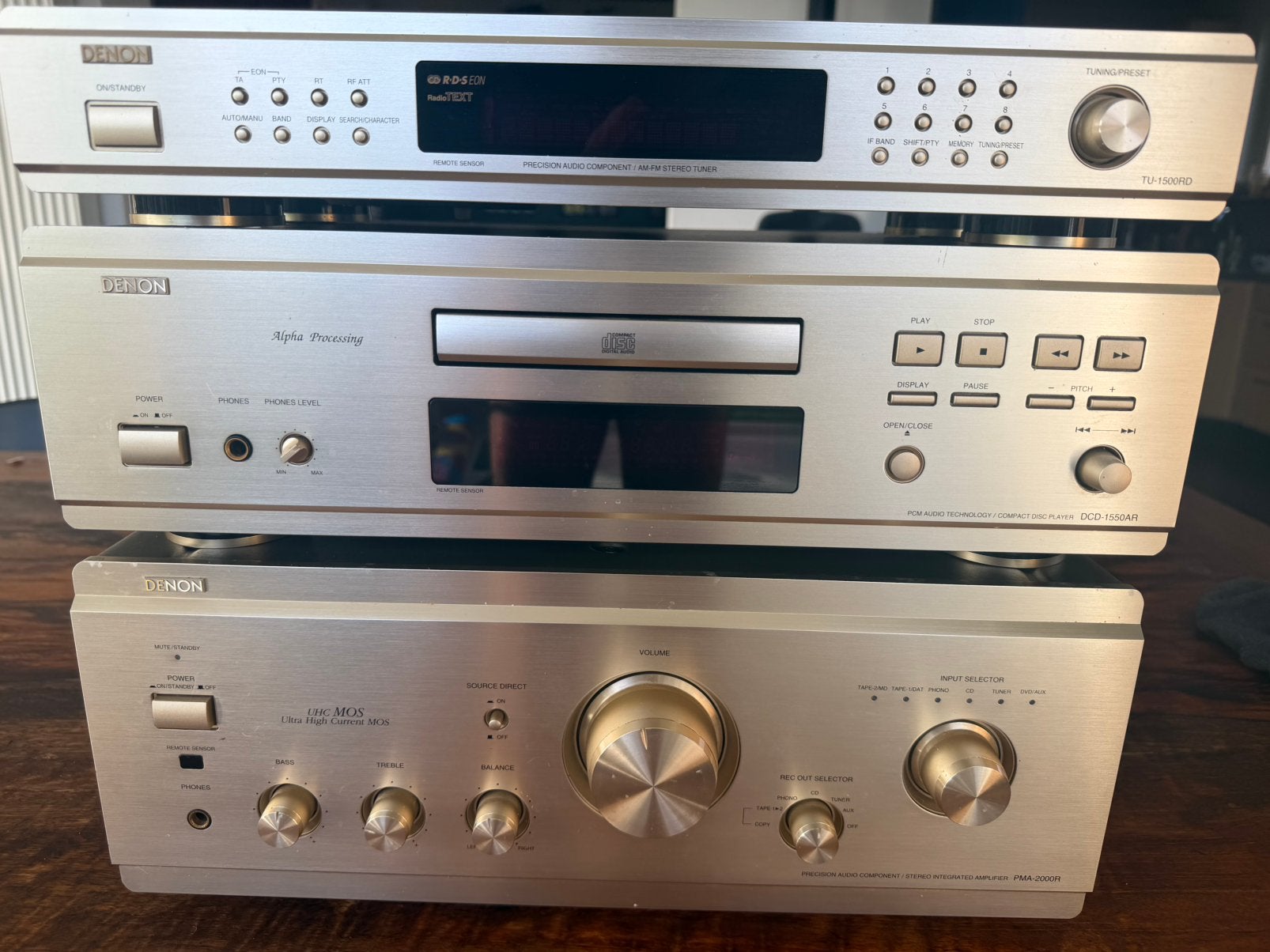 Denon PMA-2000R + DCD-1550AR + tuner TU-1500RD, Ophalen, Gebruikt, Denon, Losse componenten