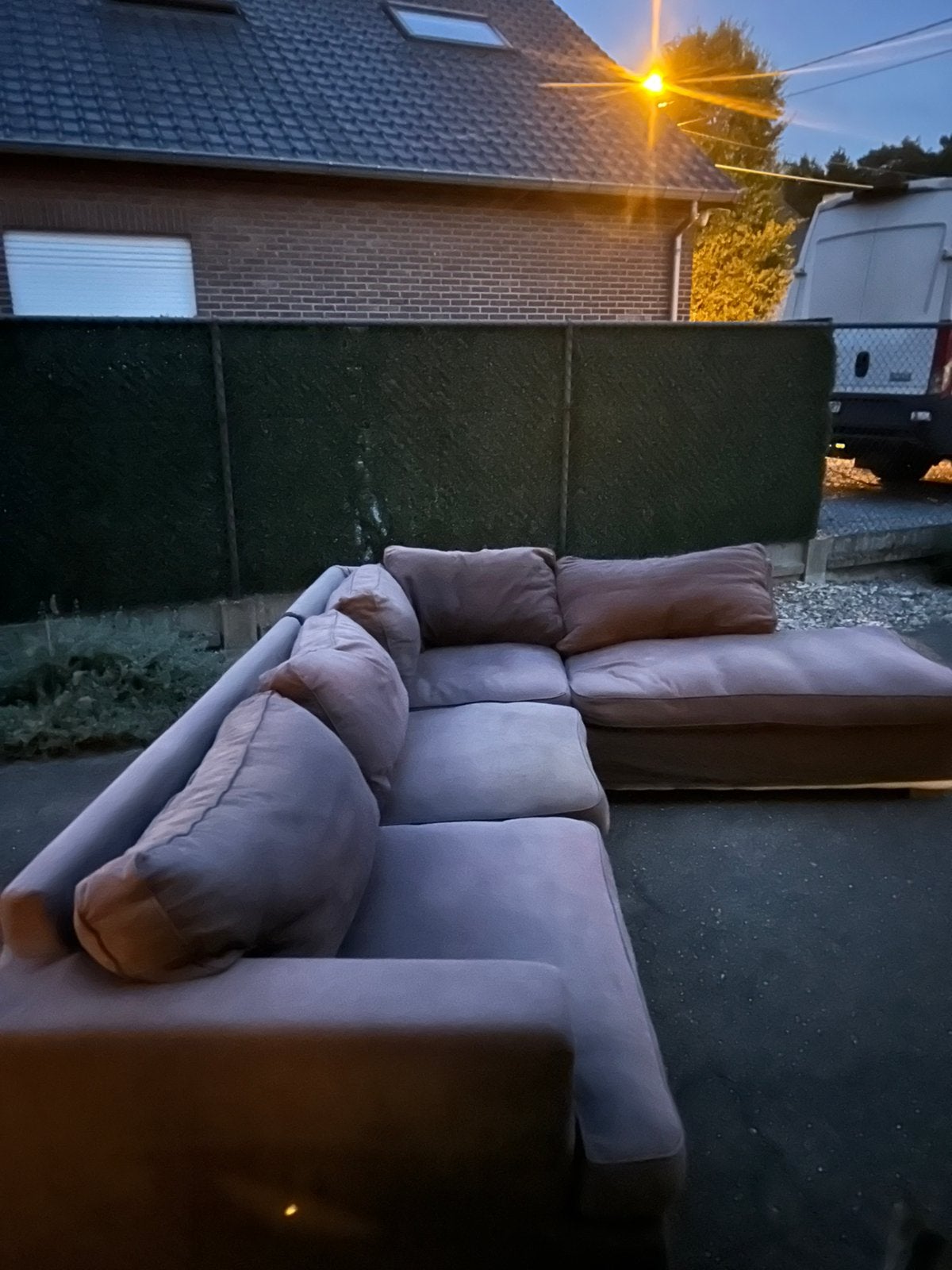 Dringend weg Gratis Sofa groot, Ophalen, Gebruikt, Stof