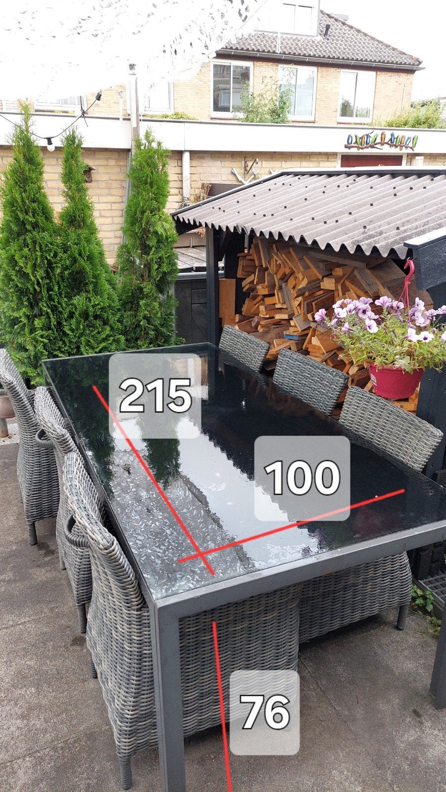 Royal Patio Tuinset met 6 Hartman stoelen en kussens, Tuin en Terras, Ophalen, Gebruikt, 6 zitplaatsen, Wicker