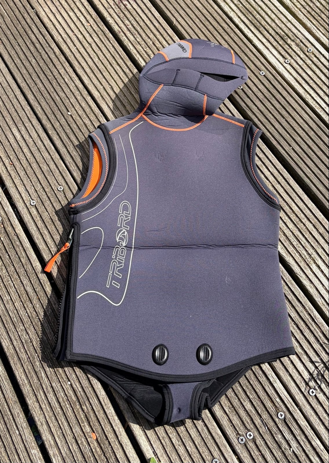 Tribord Wetsuit Top met Capuchon - Maat S, Watersport en Boten, Watersportkleding, Ophalen, Gebruikt, Dame, Wetsuit
