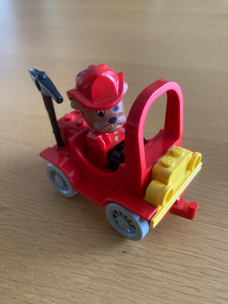 Lego Fabuland 3797 Brandweerauto met Boris Bulldog *ZGAN*, Overige thema's, Lego, Ophalen of Verzenden, Zo goed als nieuw