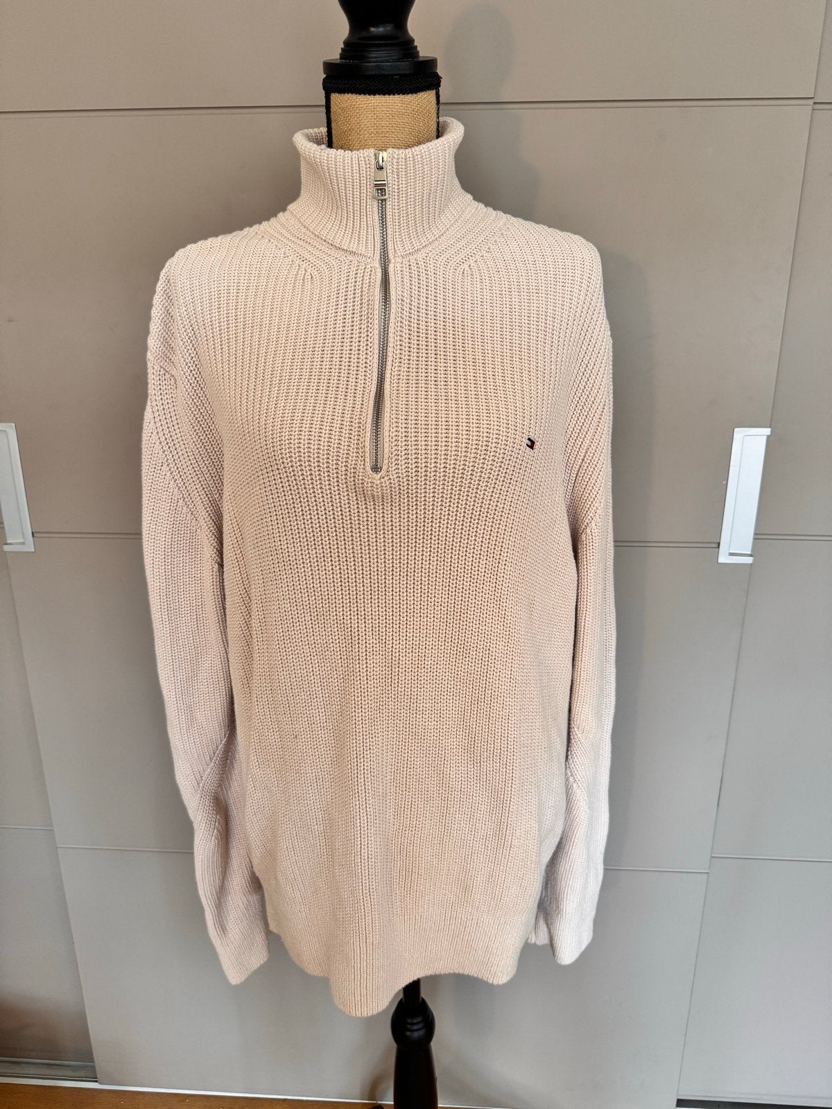 Tommy Hilfiger Heren Trui - Beige - XL, Ophalen of Verzenden, Zo goed als nieuw, Maat 56/58 (XL), Beige