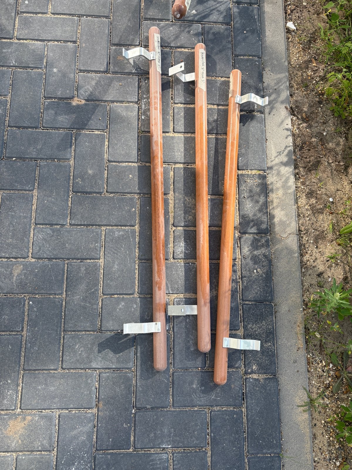 Zo goed als nieuwe houten trapleuningen in diverse maten, Ophalen, Overige typen, Zo goed als nieuw, 300 cm of meer