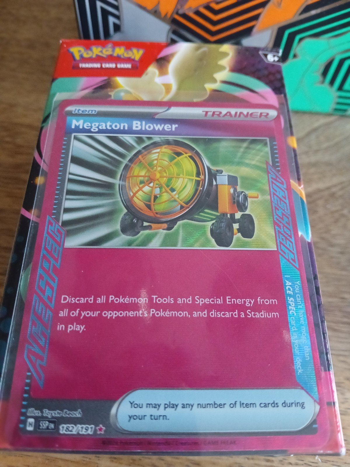 Pokémon TCG Megaton Blower 182/191 SSP Trainer Kaart, Ophalen of Verzenden, Nieuw