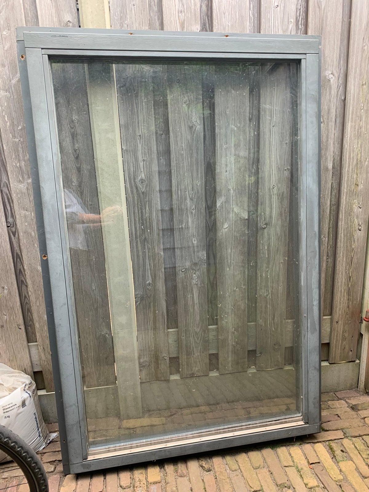 Groot raam dubbel glas gratis, Ophalen, Gebruikt, Gevelraam of Ruit