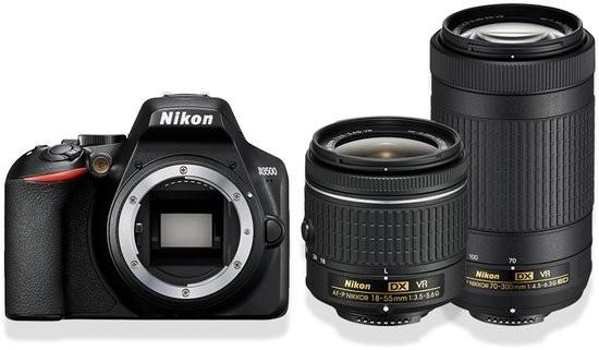 Nikon D3500 DSLR met twee lenzen (18-55 VR + 70-300 VR), Spiegelreflex, Ophalen of Verzenden, Zo goed als nieuw, Nikon