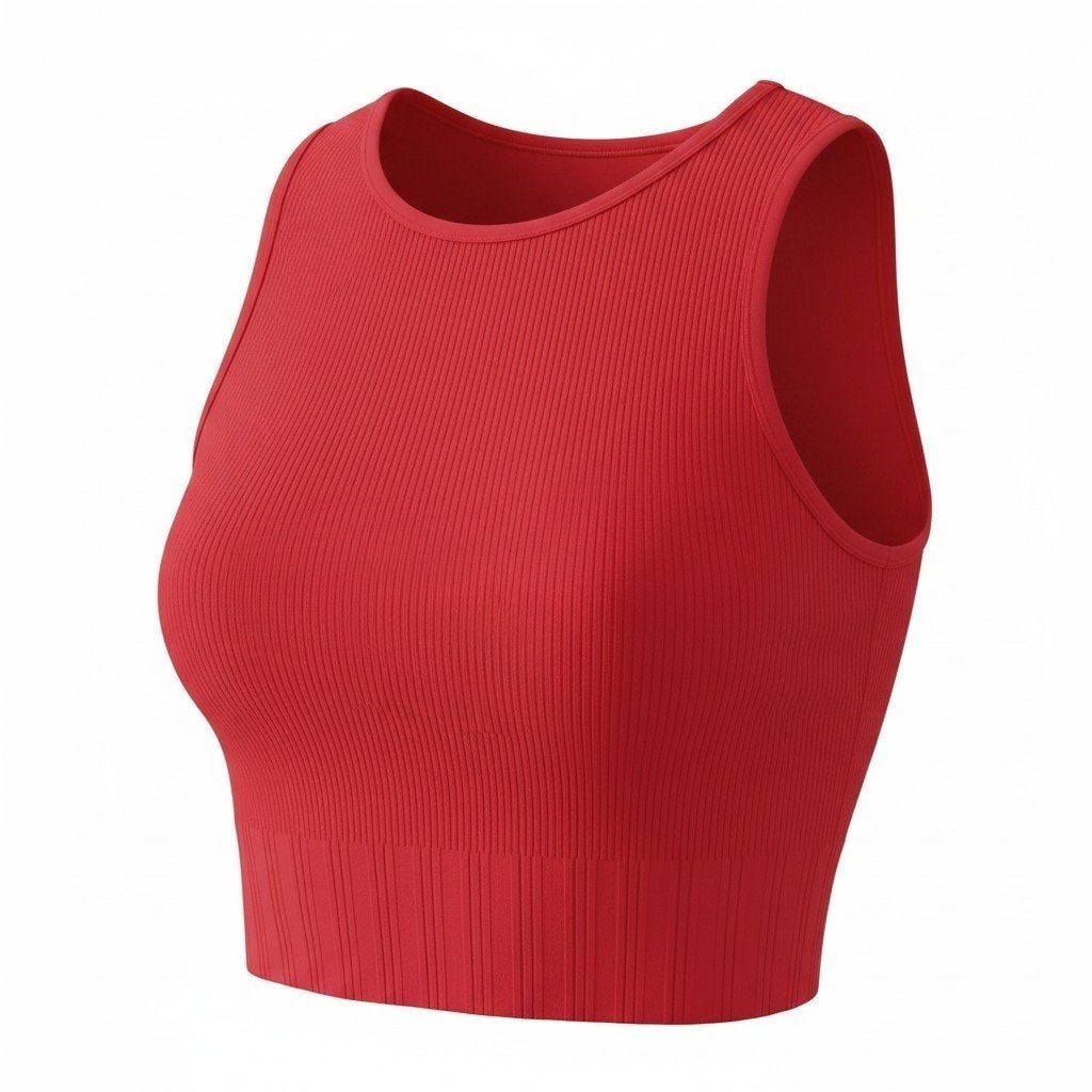 Ribstof crop top rood Zara maat XS, Zara, Ophalen of Verzenden, Zonder mouw, Maat 34 (XS) of kleiner