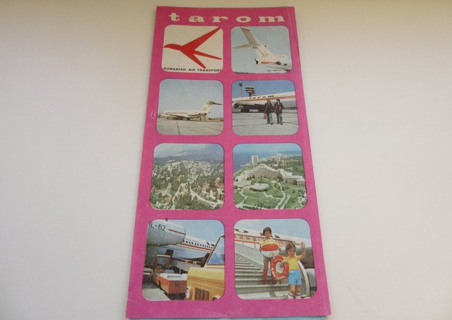 Tarom brochure Romanian Air Transport, Verzamelen, Verzenden, Gebruikt, Overige typen